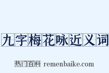 九字梅花咏近义词是什么意思的图片